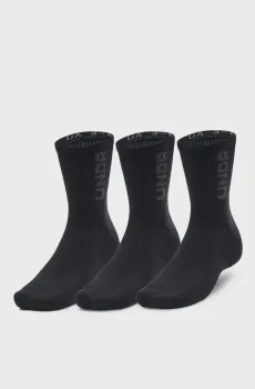 Черные носки (3 пары) UA 3-Maker Mid-Crew Черный 47.5-50.5 Under Armour 1373084-001