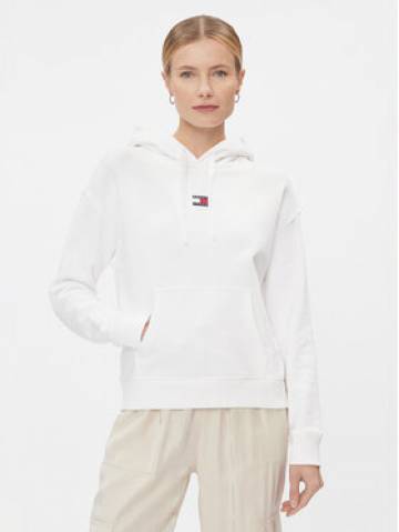 Tommy Jeans Світшот Badge DW0DW17326 Білий Boxy Fit Tommy Jeans Світшот Badge DW0DW17326 Білий Boxy Fit