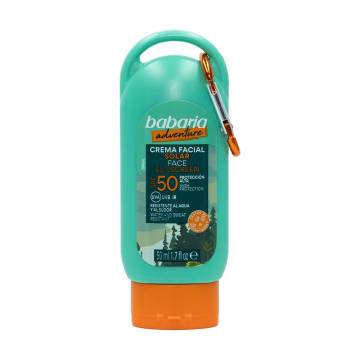 Солнцезащитный крем для лица Babari Adventure Solar Face Sunscreen SPF 50 с алоэ вера, 50 мл