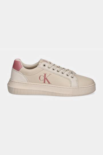 Кожаные кроссовки Calvin Klein Jeans CHUNKY CUPSOLE LTH MG LTH цвет бежевый YW0YW01614 Кожаные кроссовки Calvin Klein Jeans CHUNKY CUPSOLE LTH MG LTH цвет бежевый YW0YW01614
