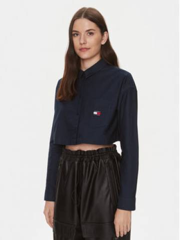 Tommy Jeans Сорочка Badge DW0DW17345 Cиній Relaxed Fit Tommy Jeans Сорочка Badge DW0DW17345 Cиній Relaxed Fit