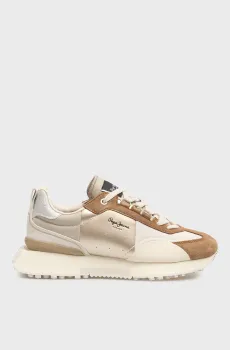 Женские бежевые замшевые кроссовки ARCHER Бежевый 38 Pepe Jeans PLS600002