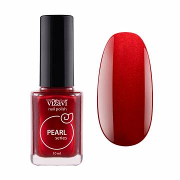 Лак для ногтей Vizavi Professional Pearl Series Nail Polish 25 Красный, 10 мл