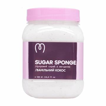 Сахарный скраб для тела Mary Babe Sugar Sponge Ванильный кокос, с миндалем, 500 мл