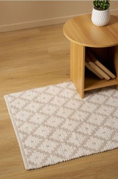 Килим із геометричним візерунком - сірий