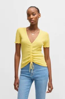 Женский желтый топ Желтый M HUGO 50538231;723