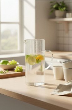 Рифлений глечик - білий