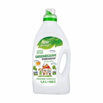 Гель для стирки детской одежды Green&Clean Professional 50 стирок, 1.5 л Гель для стирки детской одежды Green&Clean Professional 50 стирок, 1.5 л