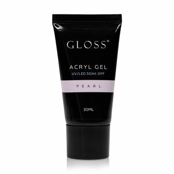Уценка! Акрил-гель для ногтей Gloss Acryl Gel UV/LED Soak Off, Pearl, 30 мл Уценка! Акрил-гель для ногтей Gloss Acryl Gel UV/LED Soak Off, Pearl, 30 мл