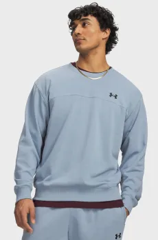 Мужской голубой свитшот UA Rival LW Crew Голубой L Under Armour 6009347-448