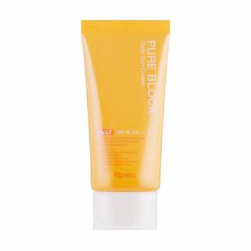 Уценка! Солнцезащитный крем для лица APieu Pure Block Natural Daily Sun Cream SPF45/Pa+++, 50 мл Уценка! Солнцезащитный крем для лица APieu Pure Block Natural Daily Sun Cream SPF45/Pa+++, 50 мл