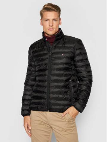 Tommy Hilfiger Демісезонна куртка Core Circular MW0MW18763 Чорний Regular Fit Tommy Hilfiger Демісезонна куртка Core Circular MW0MW18763 Чорний Regular Fit