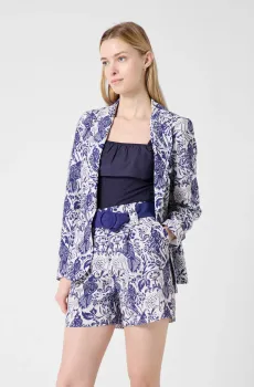 Женский жакет с узором Разноцветный 40 Naf Naf XENW46A