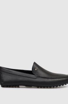Черные кожаные мокасины