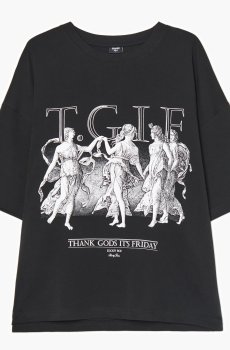 Cropp - Чорна футболка з принтом - чорний