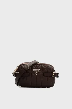 Женская темно-коричневая сумка PAISLEIGH MINI CAMERA Коричневый ONESIZE Guess HWQG9883740
