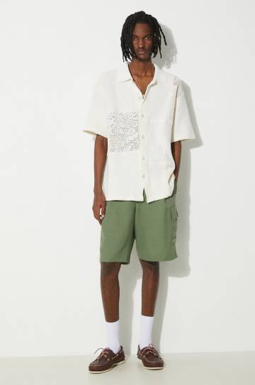 Шорты с примесью шерсти Drôle de Monsieur Le Short Cargo Laine цвет зелёный D-BS133-PL127-KK Шорты с примесью шерсти Drôle de Monsieur Le Short Cargo Laine цвет зелёный D-BS133-PL127-KK
