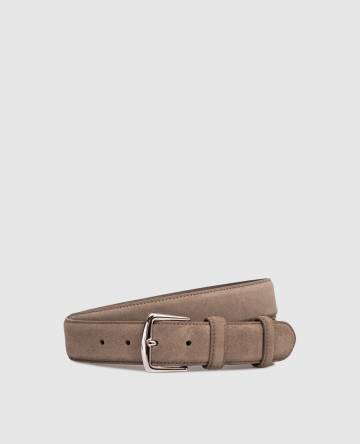 Бежевый замшевый ремень Alsavel
