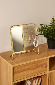 Підставка для прикрас з дзеркалом - золотий