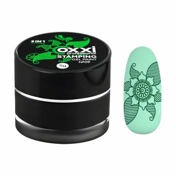 Гель-краска для стемпинга Oxxi Professional Stamping Gel Paint 9 Зеленая, 5 г Гель-краска для стемпинга Oxxi Professional Stamping Gel Paint 9 Зеленая, 5 г