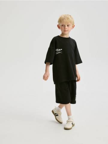 Reserved - BOYS` T-SHIRT & SHORTS - чорний - 4422N-99X Reserved - BOYS` T-SHIRT & SHORTS - чорний - 4422N-99X