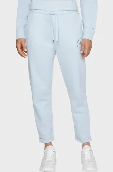 Женские голубые спортивные брюки TAPERED NYC ROUNDALL SWEATPANTS Голубой XS Tommy Hilfiger WW0WW37571
