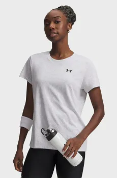Женская белая футболка Tech Pixelate SSC Белый L Under Armour 6012302-100