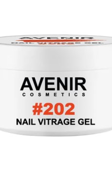 Витражный гель для наращивания ногтей Avenir Cosmetics Nail Vitrage Gel 202, 15 мл