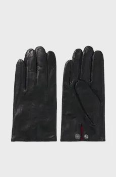 Мужские черные кожаные перчатки Черный 8 HUGO 50526909;001