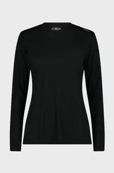 Женский черный шерстяной лонгслив Черный 38 CMP 34N0886-U901
