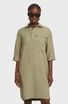 Женское оливковое платье Shirt Оливковый S G-Star RAW D26022,D714