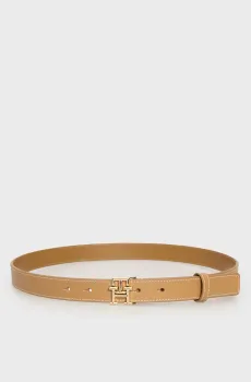 Женский бежевый кожаный ремень Бежевый 85 Tommy Hilfiger AW0AW17248