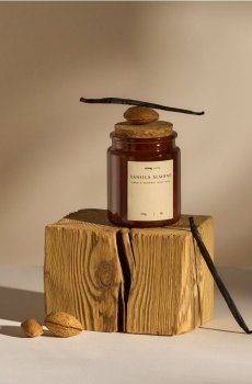 Свічка Vanilla Almond - коричневий