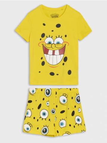 Піжамний комплект із двох предметів SpongeBob - жовтий Піжамний комплект із двох предметів SpongeBob - жовтий
