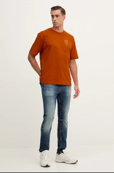 Хлопковая футболка BOSS Orange Te_voyage