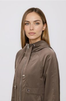 Reserved - Куртка-парка з каптуром - сіро-коричневий - 541IA-74X