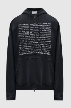 Черная спортивная куртка Fuck Everything
