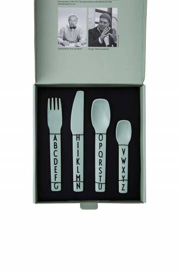 Набор детских столовых приборов Design Letters Kids cutlery 4 шт Набор детских столовых приборов Design Letters Kids cutlery 4 шт