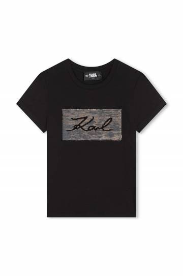 Детская футболка Karl Lagerfeld цвет чёрный Z30210 Детская футболка Karl Lagerfeld цвет чёрный Z30210
