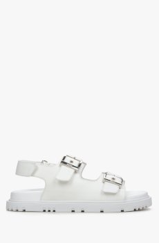 Сандалі шкіряні білі Estro ER00115607