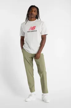 Мужская серая футболка Athletics Logo Белый 35-38 New Balance MT51500AHH