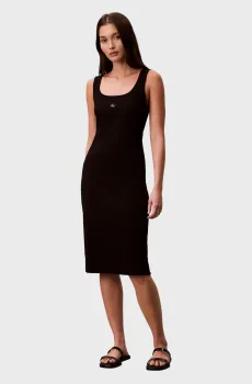 Женское черное платье BABY RIB Черный M Calvin Klein Jeans LV047F257G