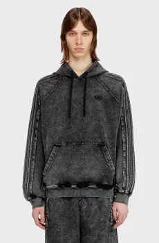 Мужское серое худи S-ALTBOXT-HOOD FELPA Серый XL Diesel A21842 0DCCJ