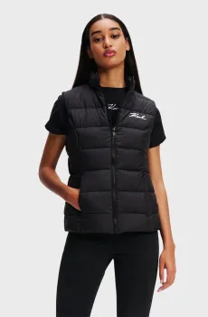 Женский черный жилет SIGNATURE Черный 44 Karl Lagerfeld A1W15048