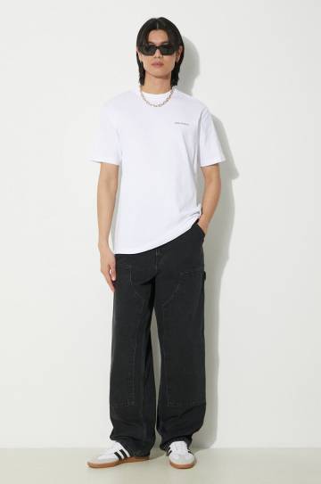 Хлопковая футболка Norse Projects Johannes мужская цвет белый с принтом N01.0606.0001 Хлопковая футболка Norse Projects Johannes мужская цвет белый с принтом N01.0606.0001