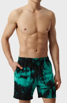 Мужские черные плавательные шорты с узором Черный S Atlantic KMB-227