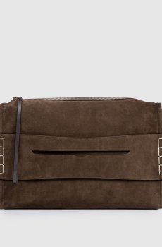 Коричневая замшевая сумка Loafer