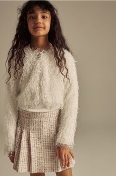 Reserved - Болеро з екохутра - кремовий - 855FH-01X