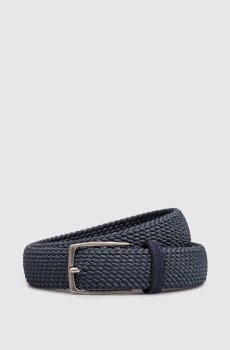 Плетеный ремень синего цвета