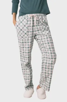 Женские белые брюки в клетку Белый XXL womensecret 3702286